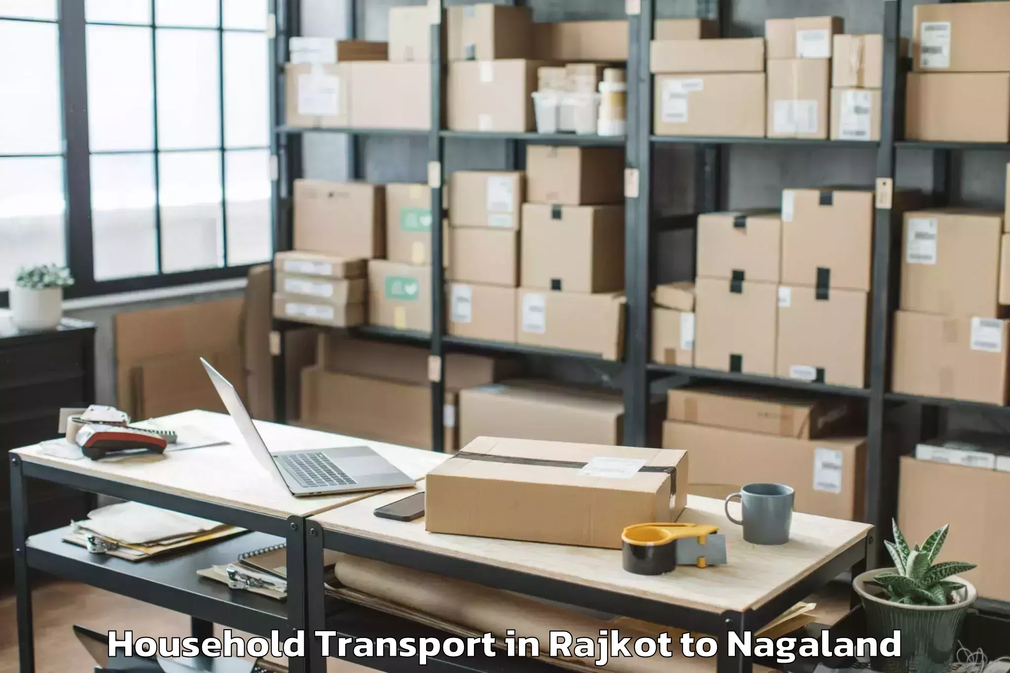 Book Rajkot to Noklak Household Transport Online